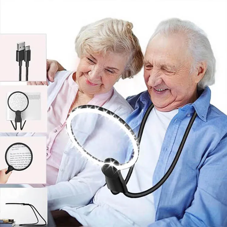 Gooseneck Magnifier with Light 6X